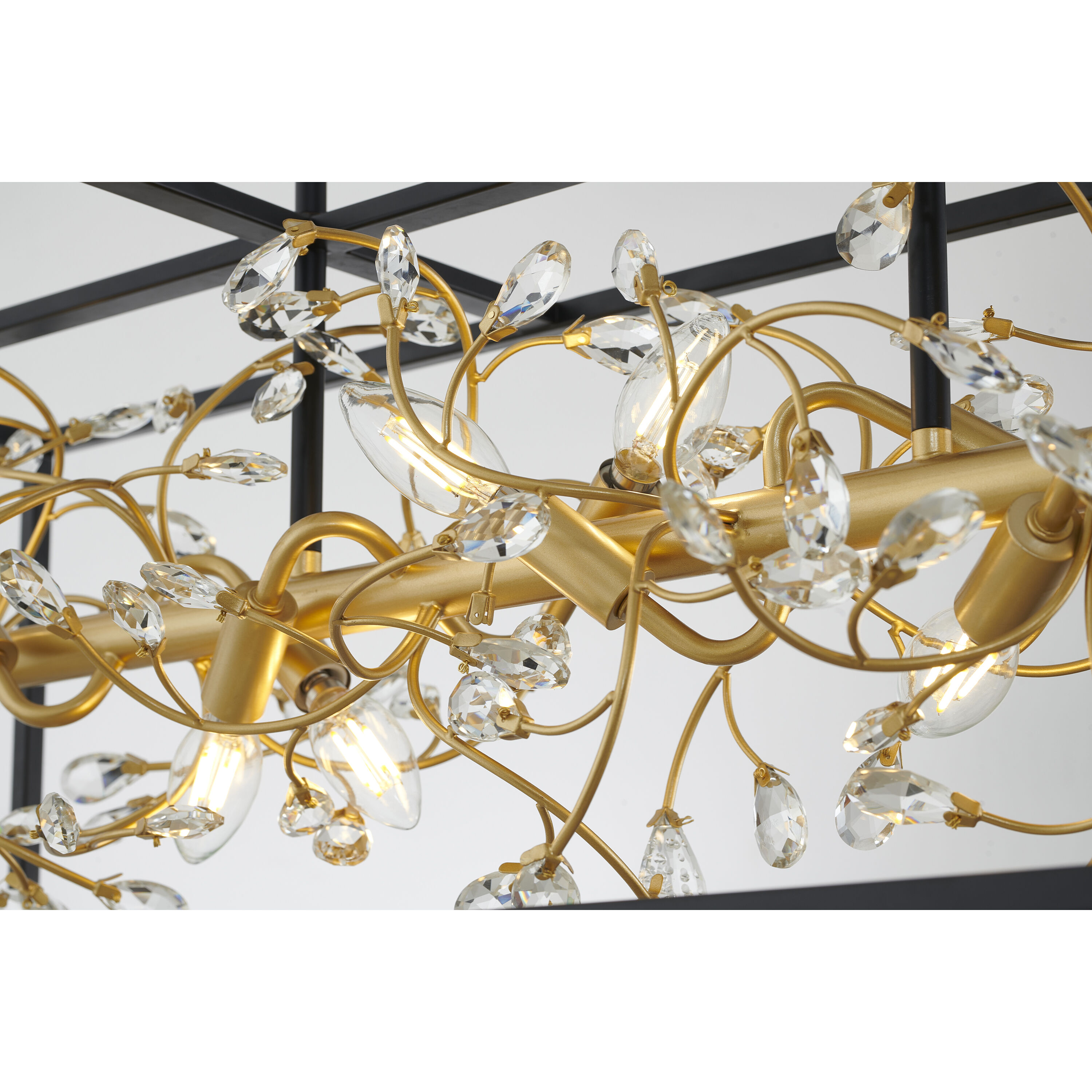 Canada LED 11.75 inch Black and Gold Chandelier Ceiling Light